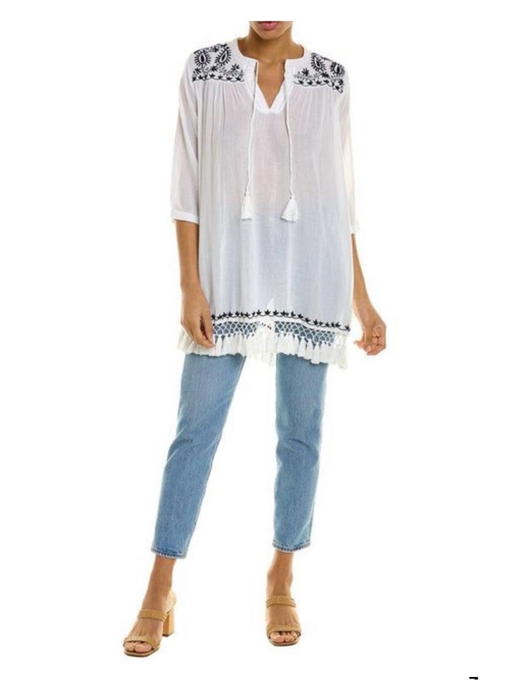 Roller Rabbit Lucknow Serafina Tunic Tassel Embroidered Tunic XS NWT